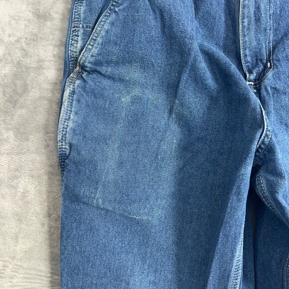 Carhartt Men's Dungaree Fit Straight Jeans 34x30 Blue Denim - Picture 6 of 10